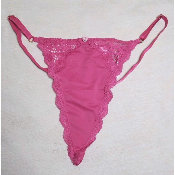 Victoria's Secret Dream Angels Mesh and Lace V-String Panties Sz Small 2 Pairs - Picture 4 of 5